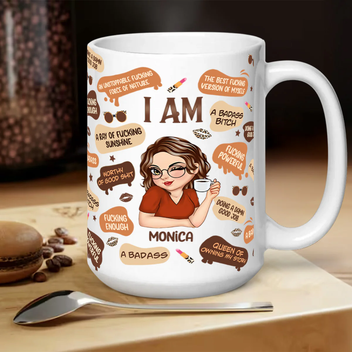 I Am A Badass - Personalized Mug - Image 5