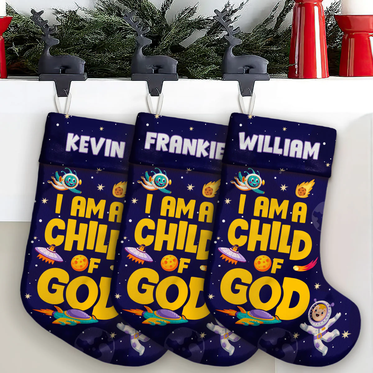 I Am A Child Of God - Personalized Christmas Stocking - Image 4