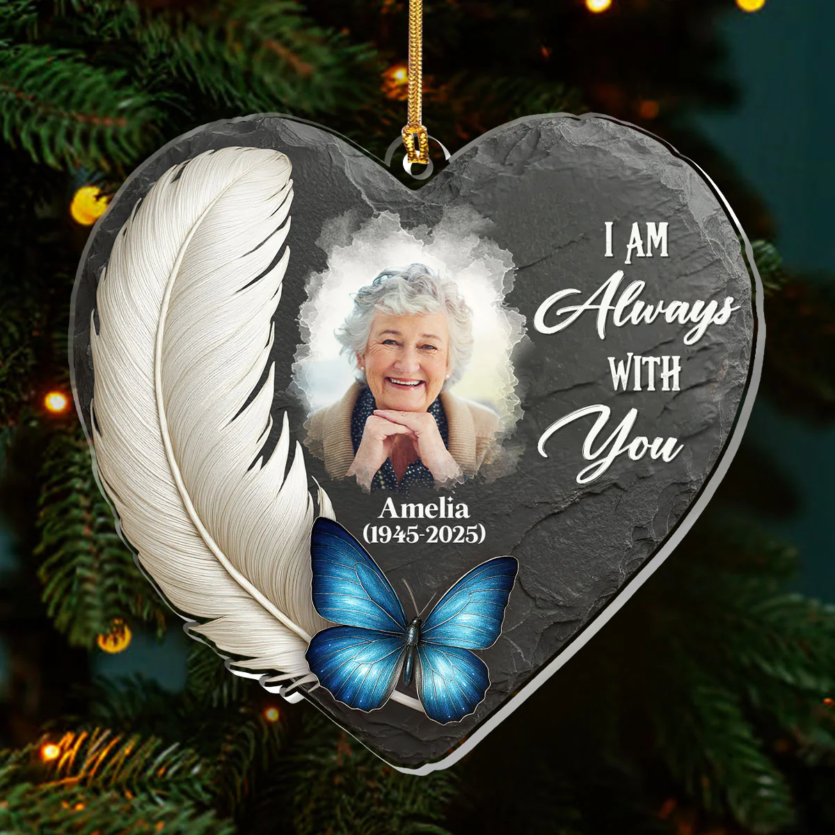 I Am Always With You - Personalized 1-Layer Acrylic Ornament - Image 3