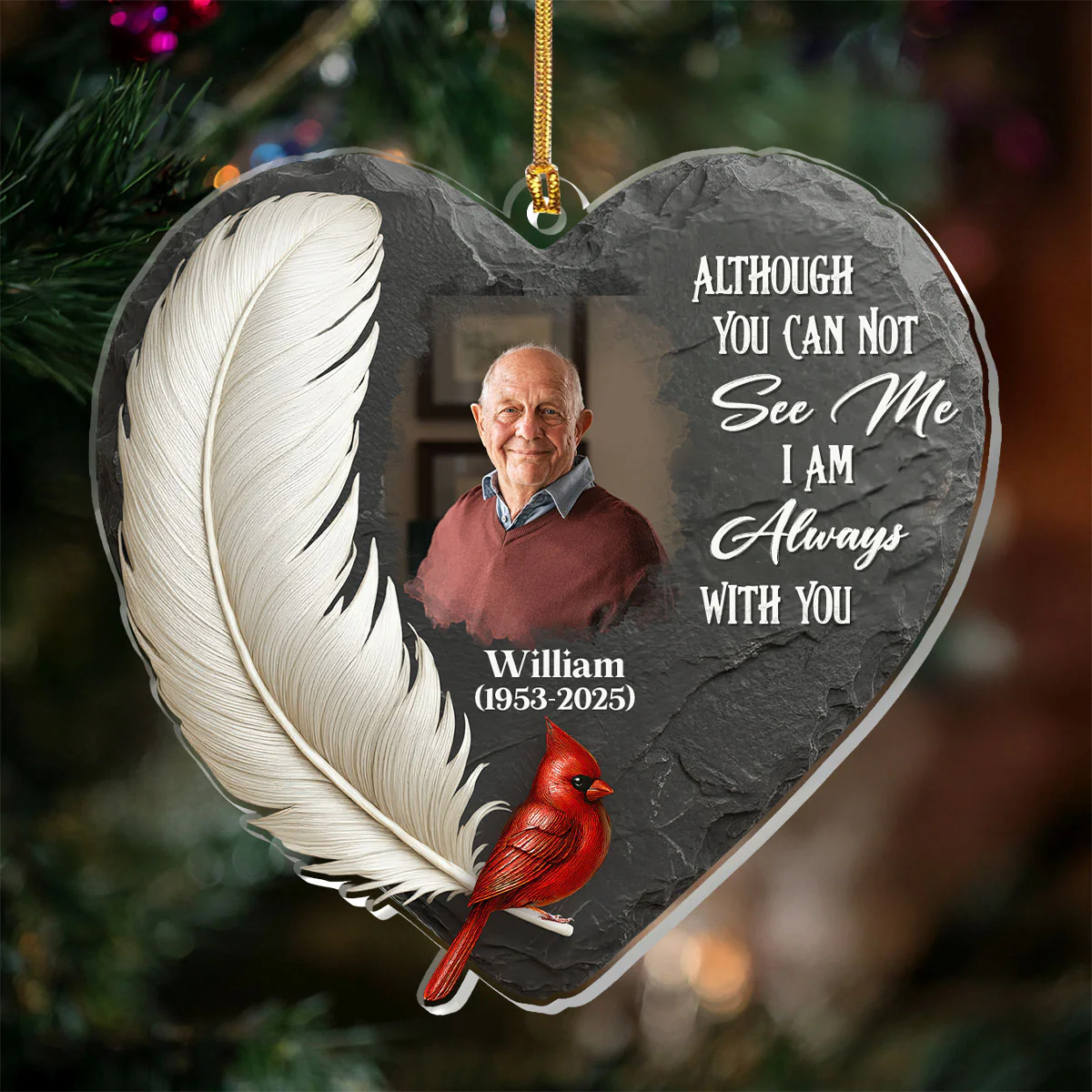 I Am Always With You - Personalized 1-Layer Acrylic Ornament - Image 6