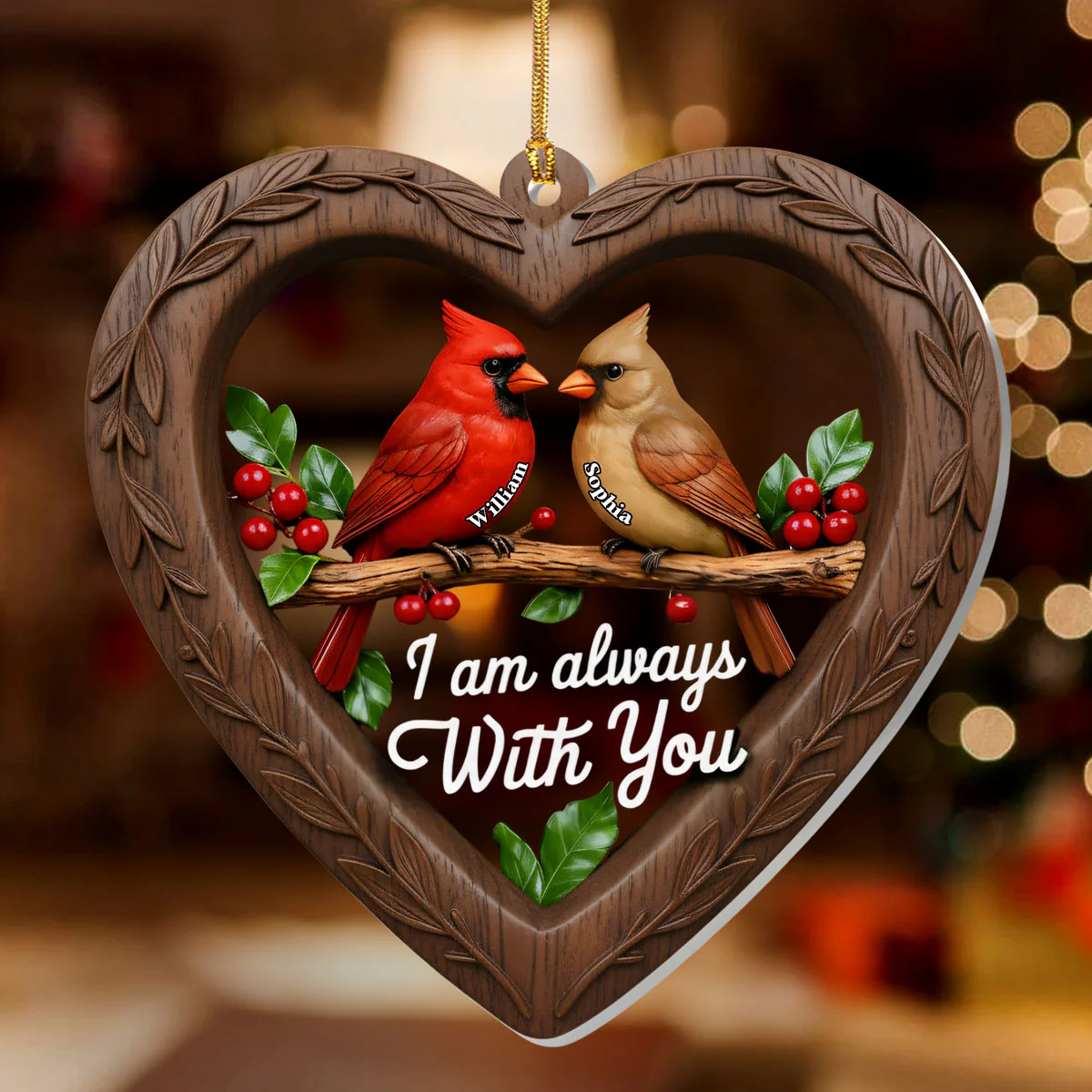 I Am Always With You - Personalized 1-Layer Acrylic Ornament - Image 2