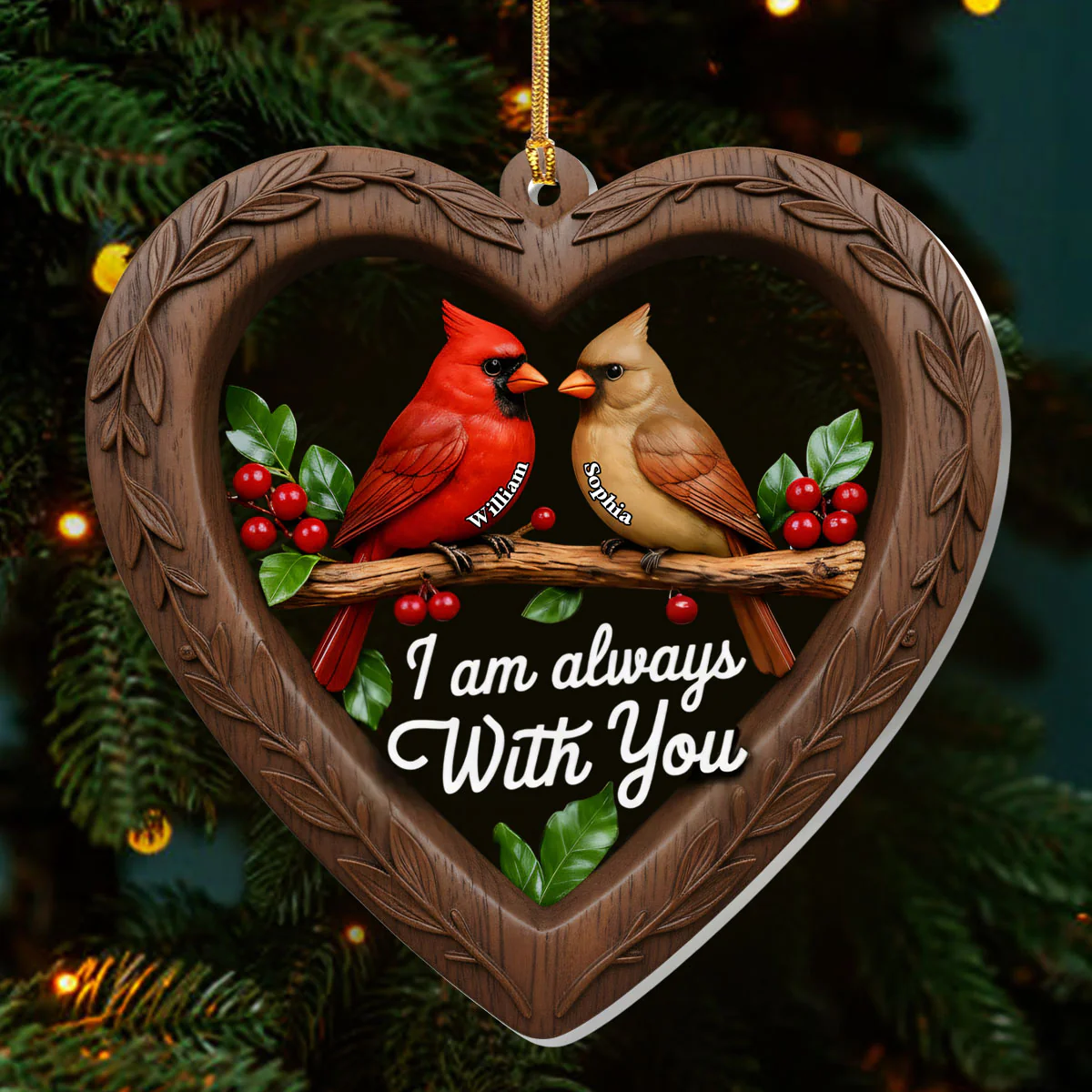 I Am Always With You - Personalized 1-Layer Acrylic Ornament - Image 3