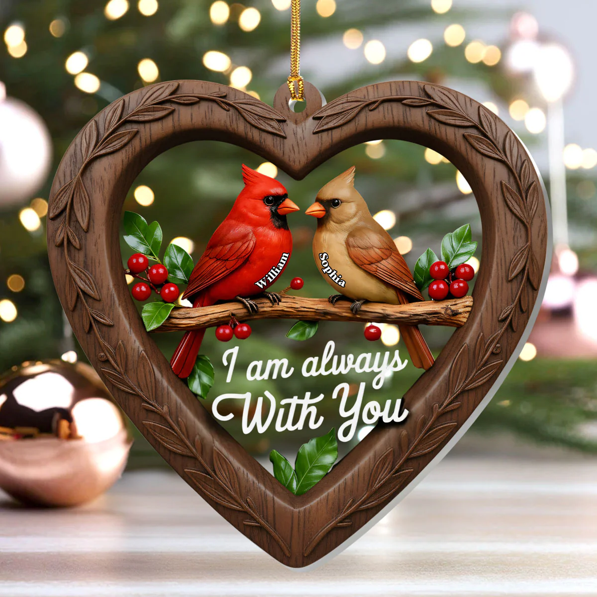 I Am Always With You - Personalized 1-Layer Acrylic Ornament - Image 4