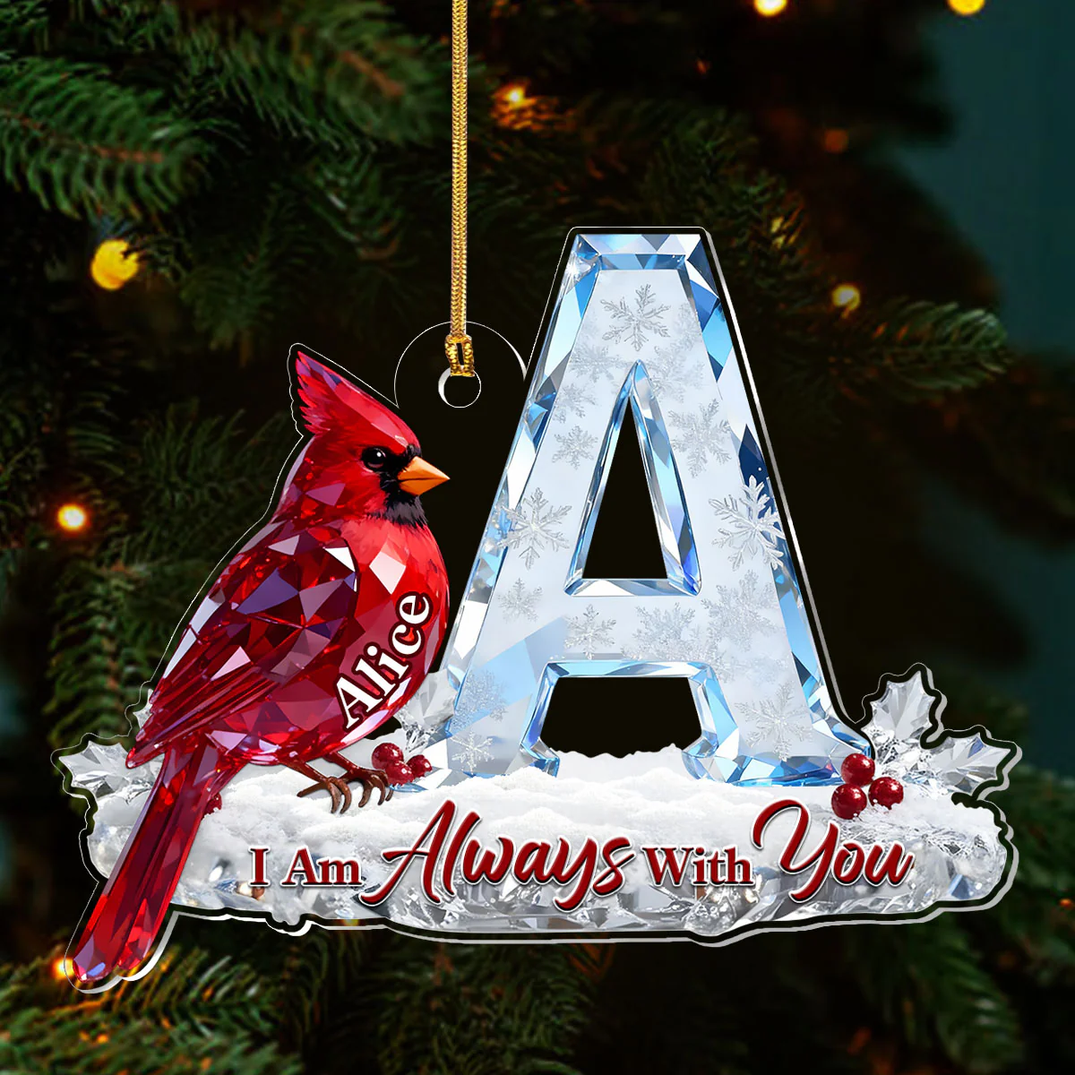 I Am Always With You - Personalized 1-Layer Acrylic Ornament - Image 3