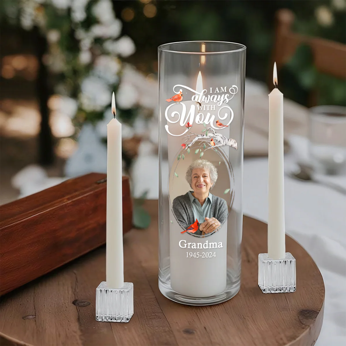 I Am Always With You - Personalized Glass Vase - Image 4