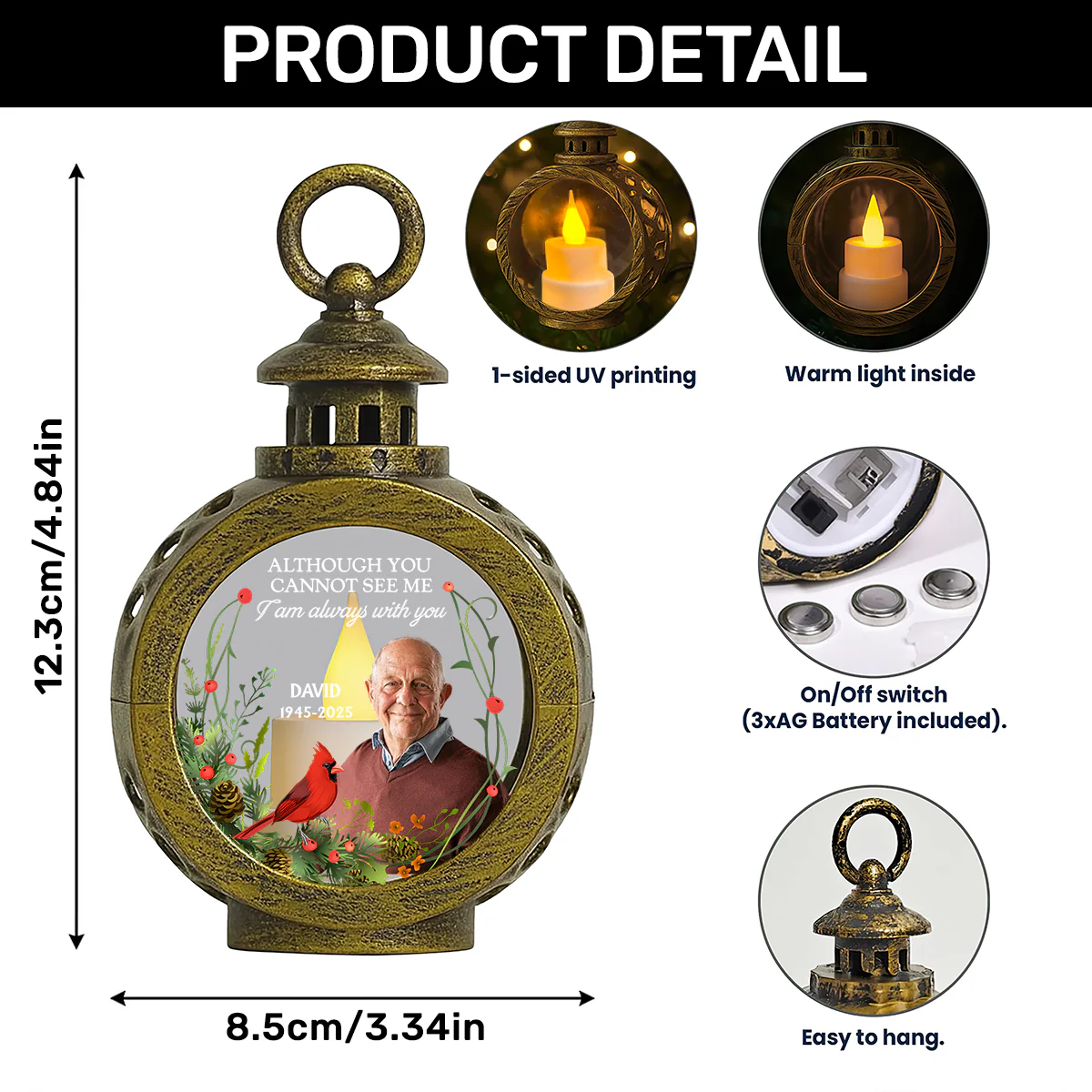 I Am Always With You - Personalized Lantern Night Light - Image 7