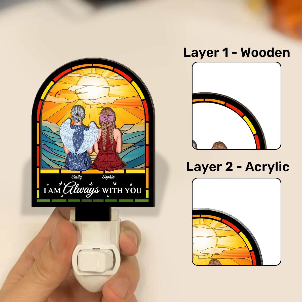 I Am Always With You - Personalized Plug-in Night Light - Image 5