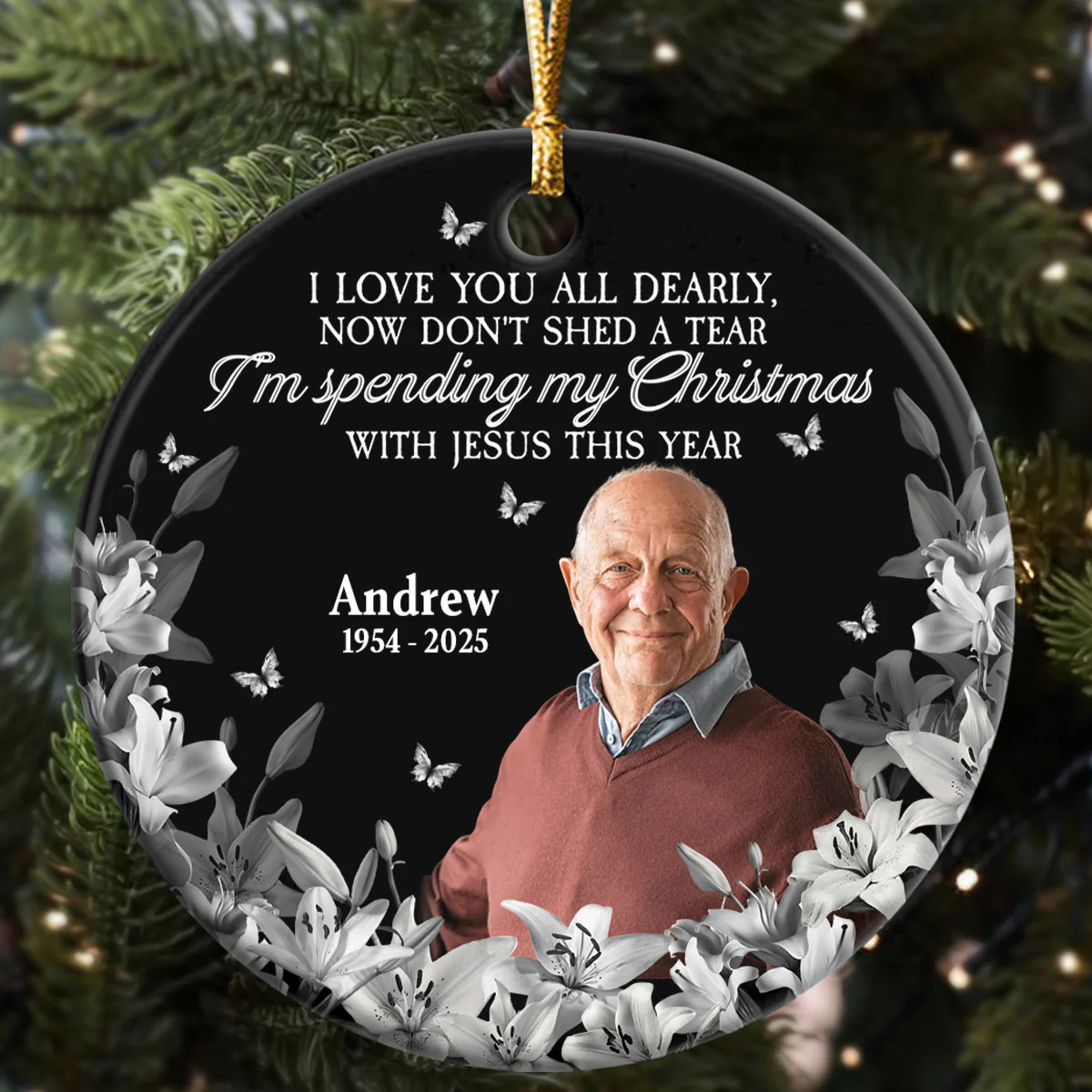 I Am Always With You - Personalized Round Shaped Ceramic Ornament - Image 5