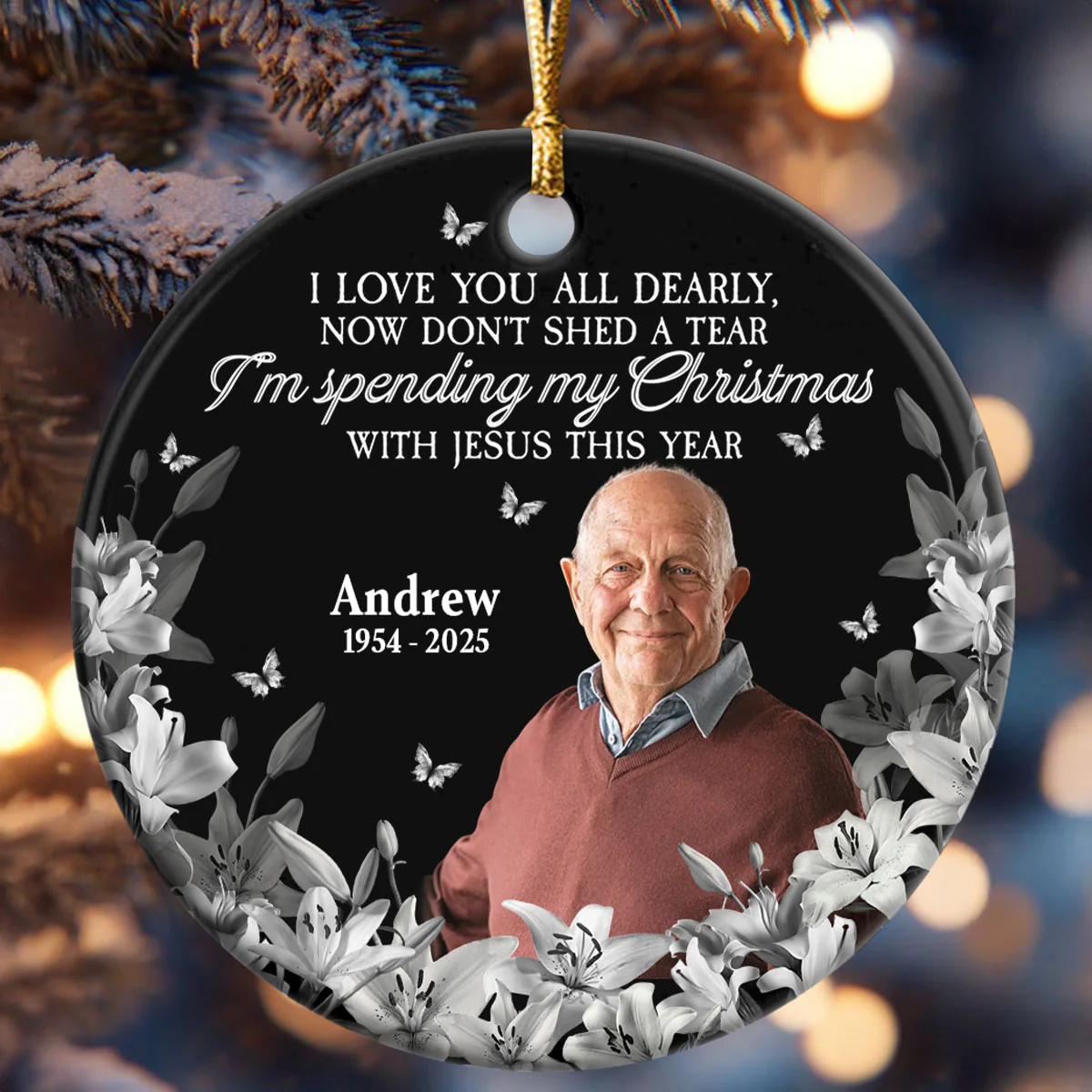 I Am Always With You - Personalized Round Shaped Ceramic Ornament - Image 6