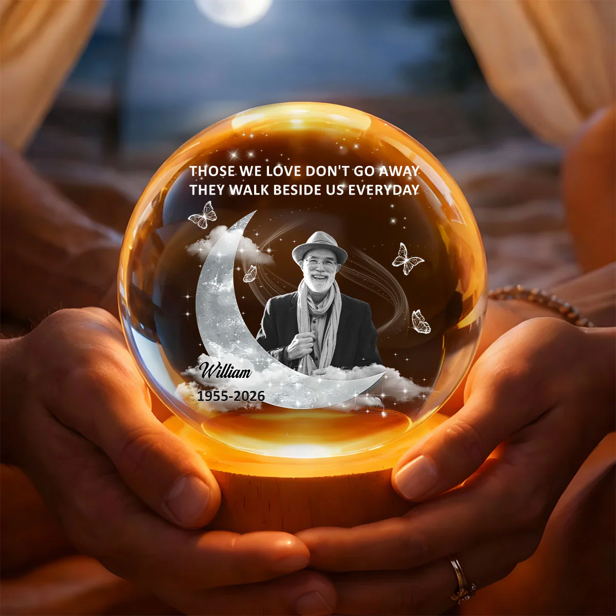 I Am Always With You - Personalized Crystal Ball Night Light - Image 3