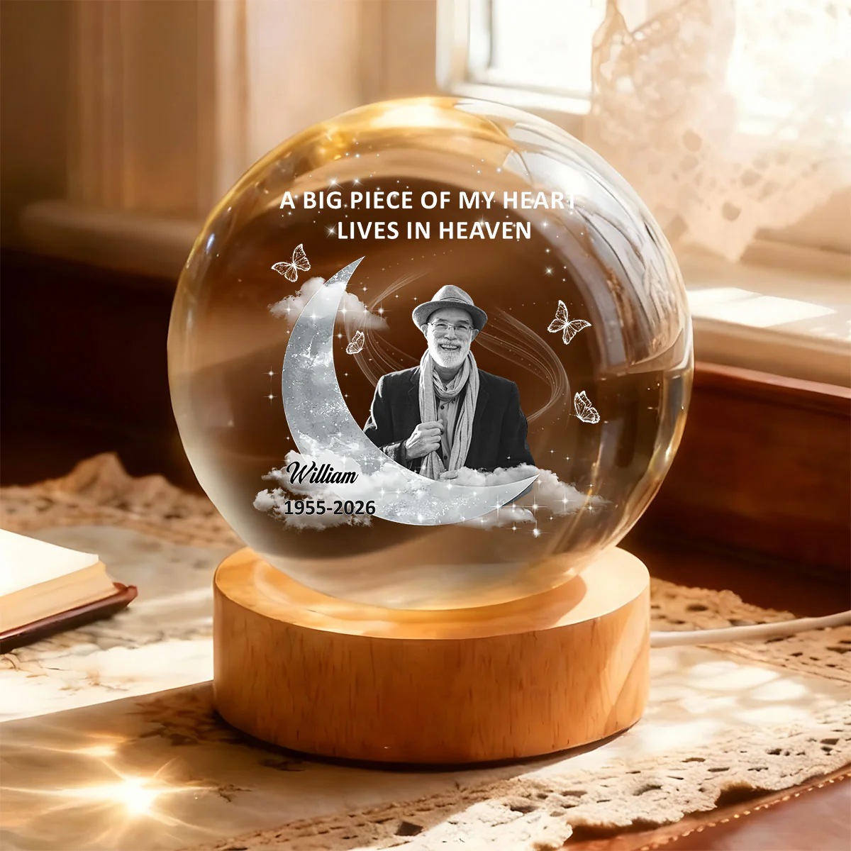 I Am Always With You - Personalized Crystal Ball Night Light - Image 4