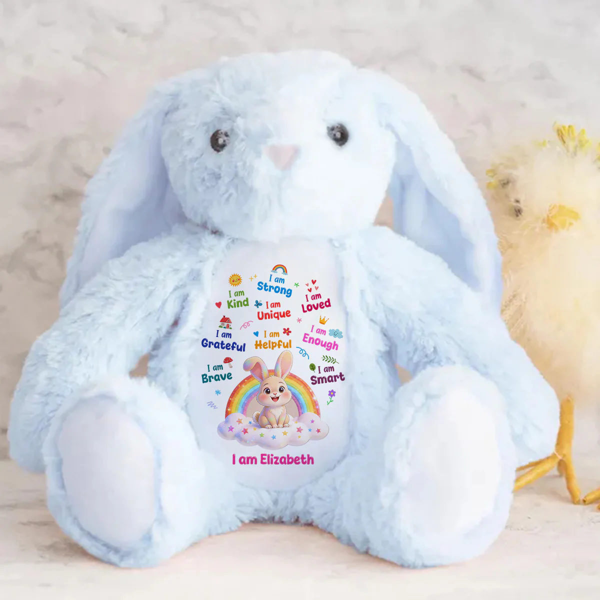 I Am Enough Always - Personalized Stuffed Bunny - Image 4