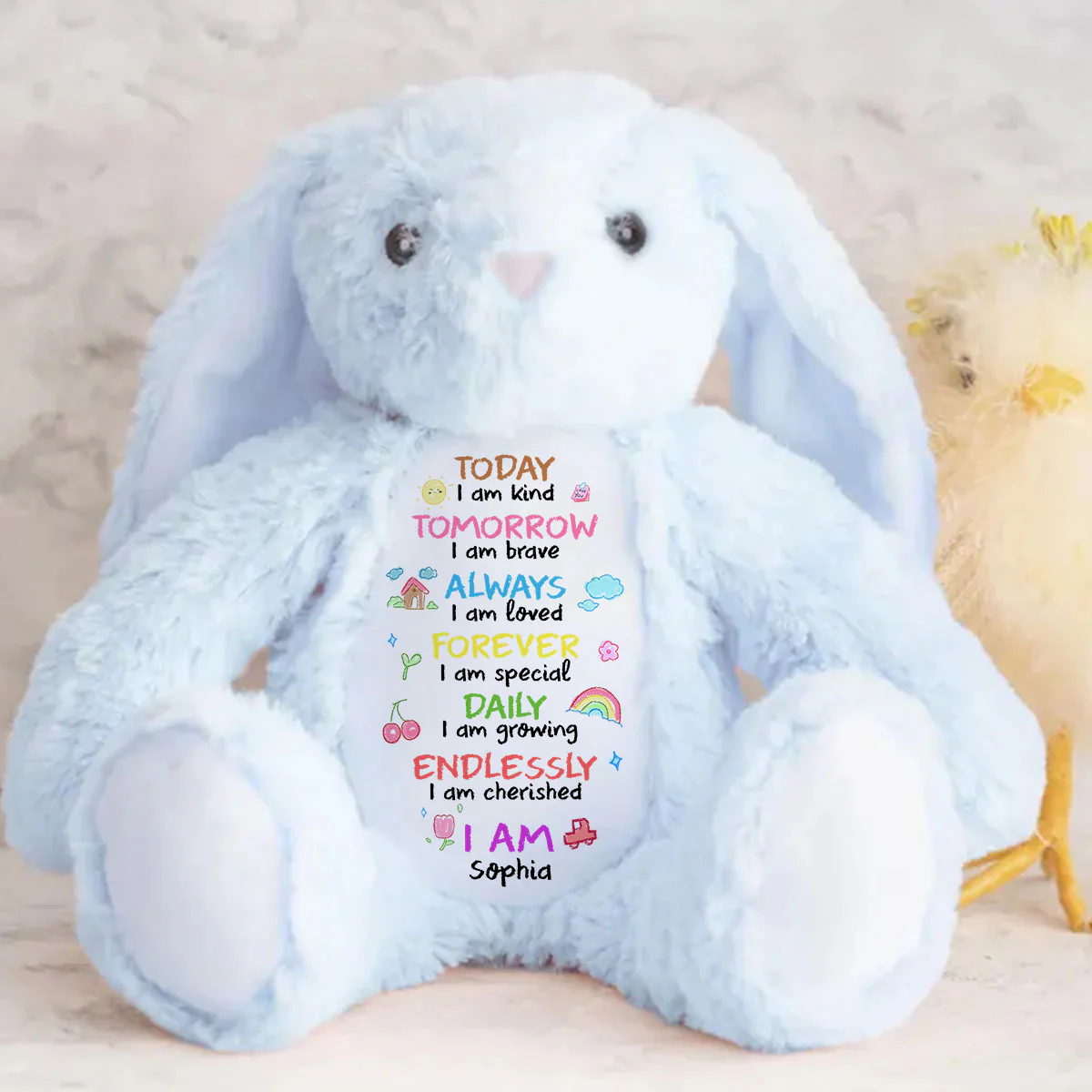 I Am Loved - Personalized Stuffed Bunny - Image 4