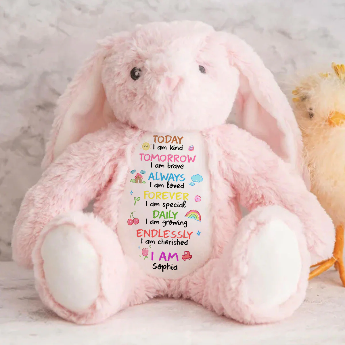I Am Loved - Personalized Stuffed Bunny - Image 7
