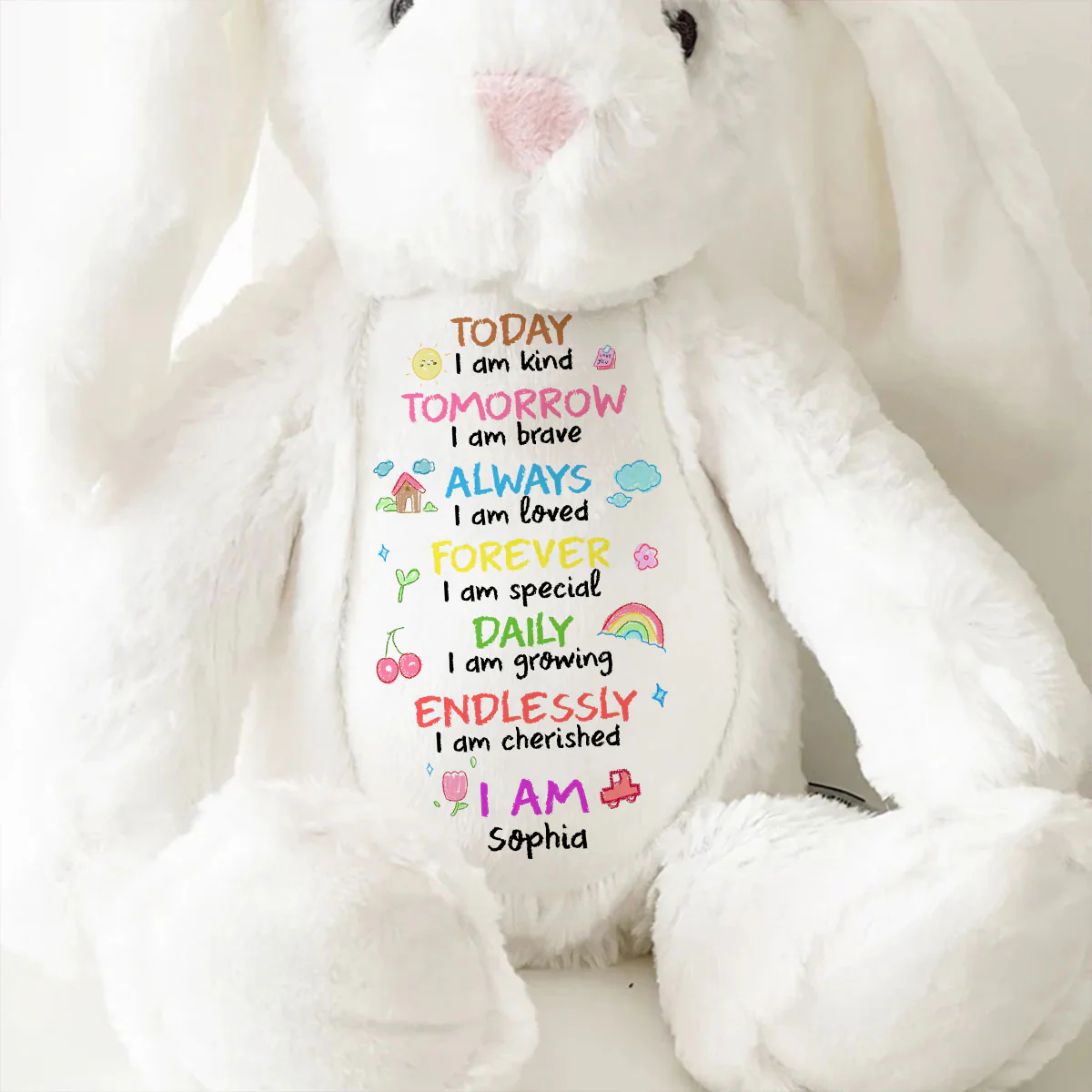 I Am Loved - Personalized Stuffed Bunny - Image 9