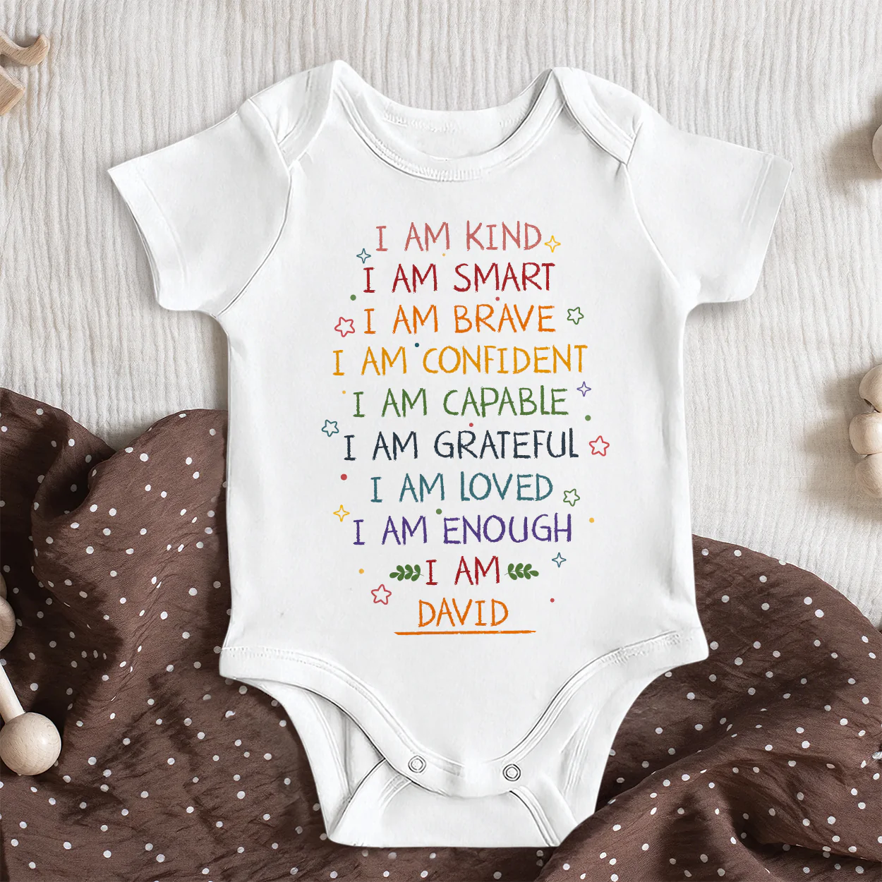 I Am - Personalized Baby Onesie - Image 5
