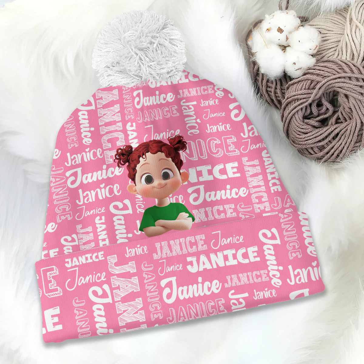 I Am - Personalized Bobble Beanie Hat