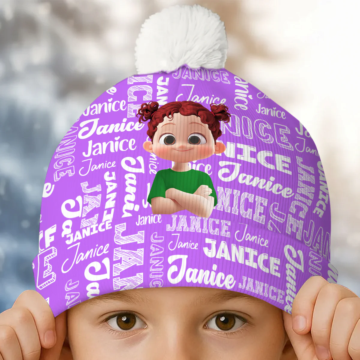 I Am - Personalized Bobble Beanie Hat - Image 3