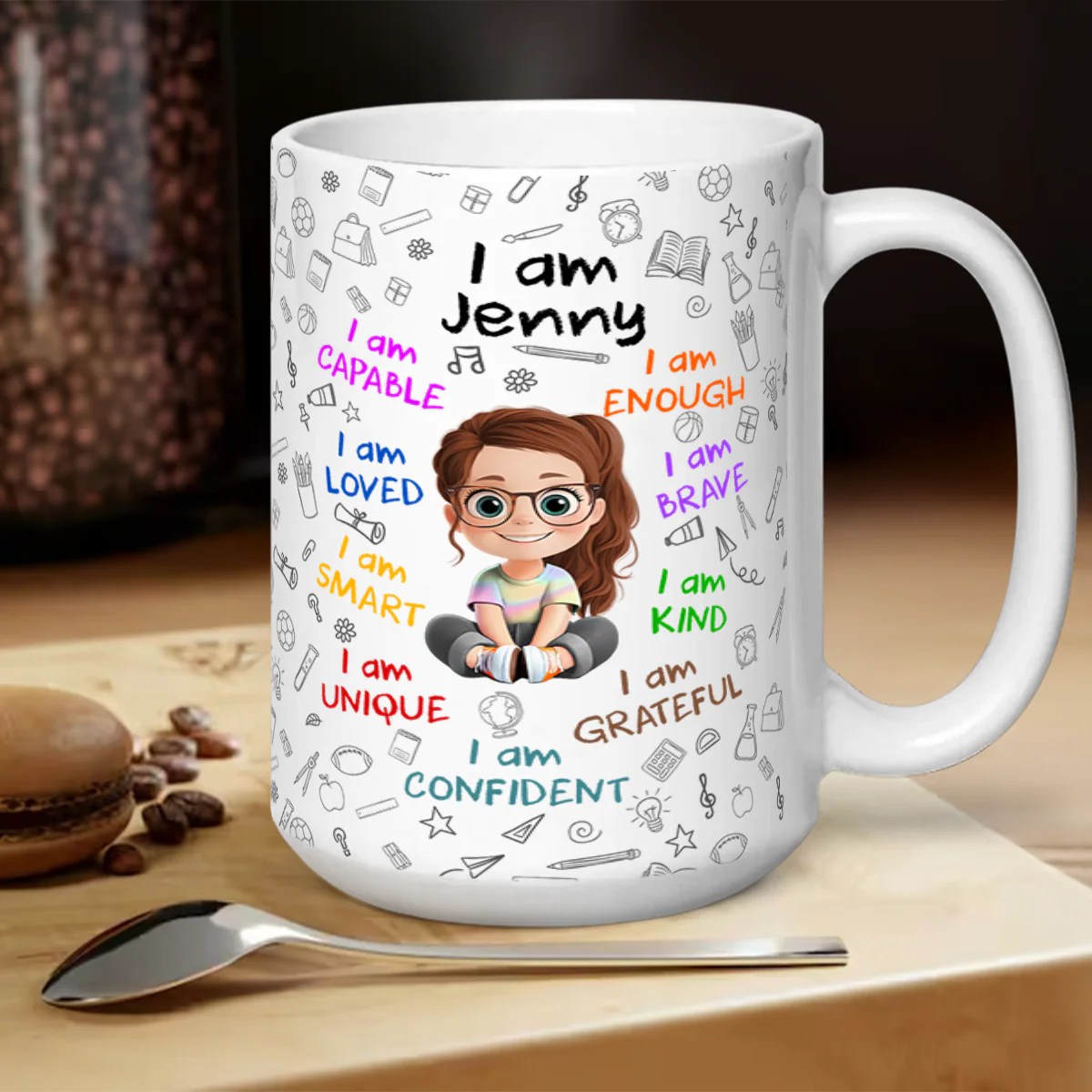 I Am - Personalized Ceramic Coffee Mug - Image 5