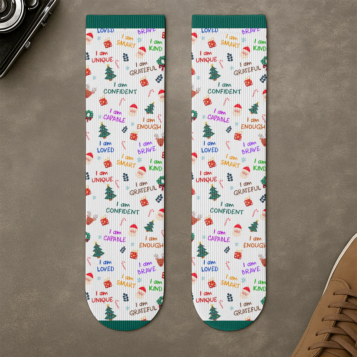 I Am - Personalized Custom Socks - Image 4