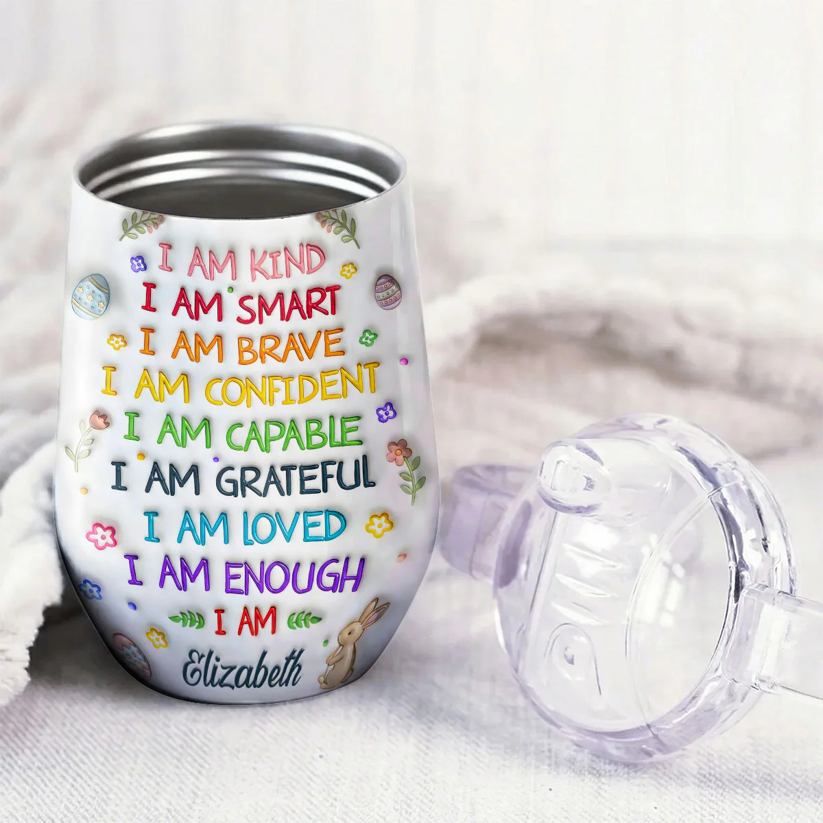 I Am - Personalized Sippy Cup With Handles - Image 3