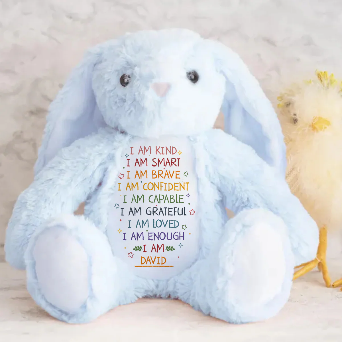 I Am - Personalized Stuffed Bunny - Image 3