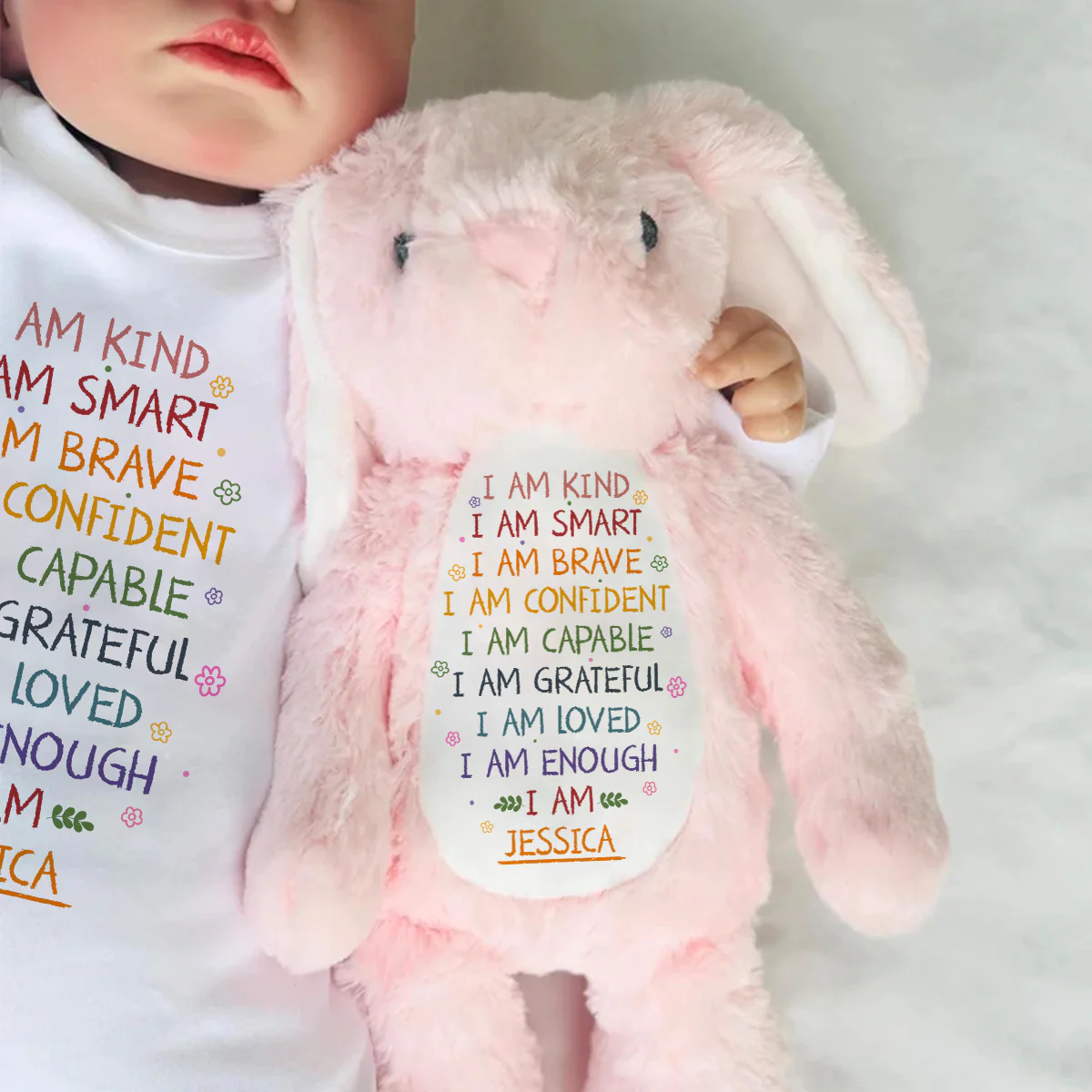 I Am - Personalized Stuffed Bunny - Image 5