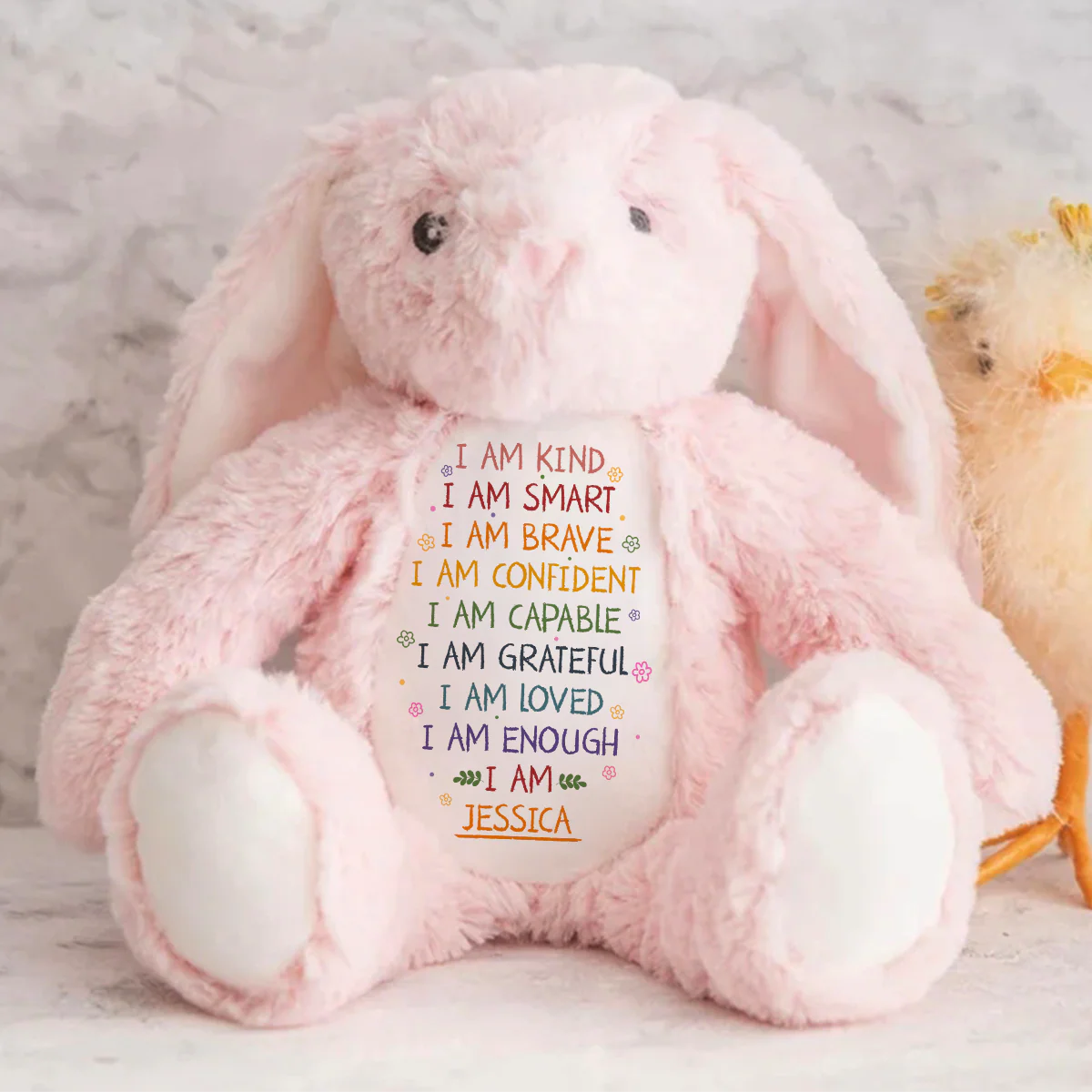 I Am - Personalized Stuffed Bunny - Image 7