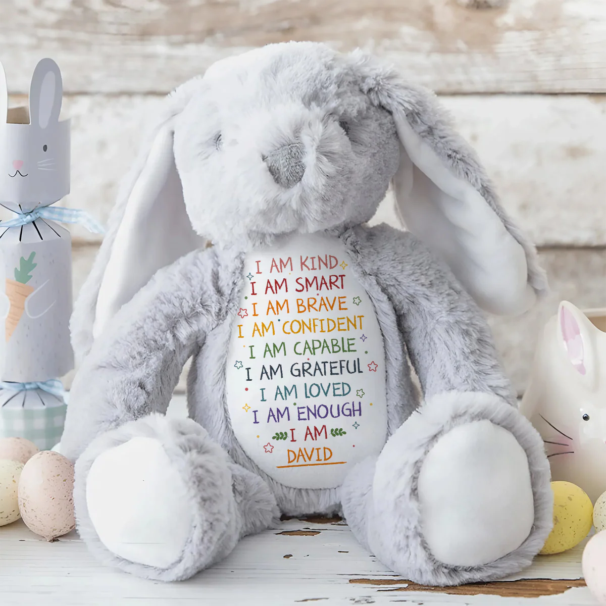 I Am - Personalized Stuffed Bunny - Image 8