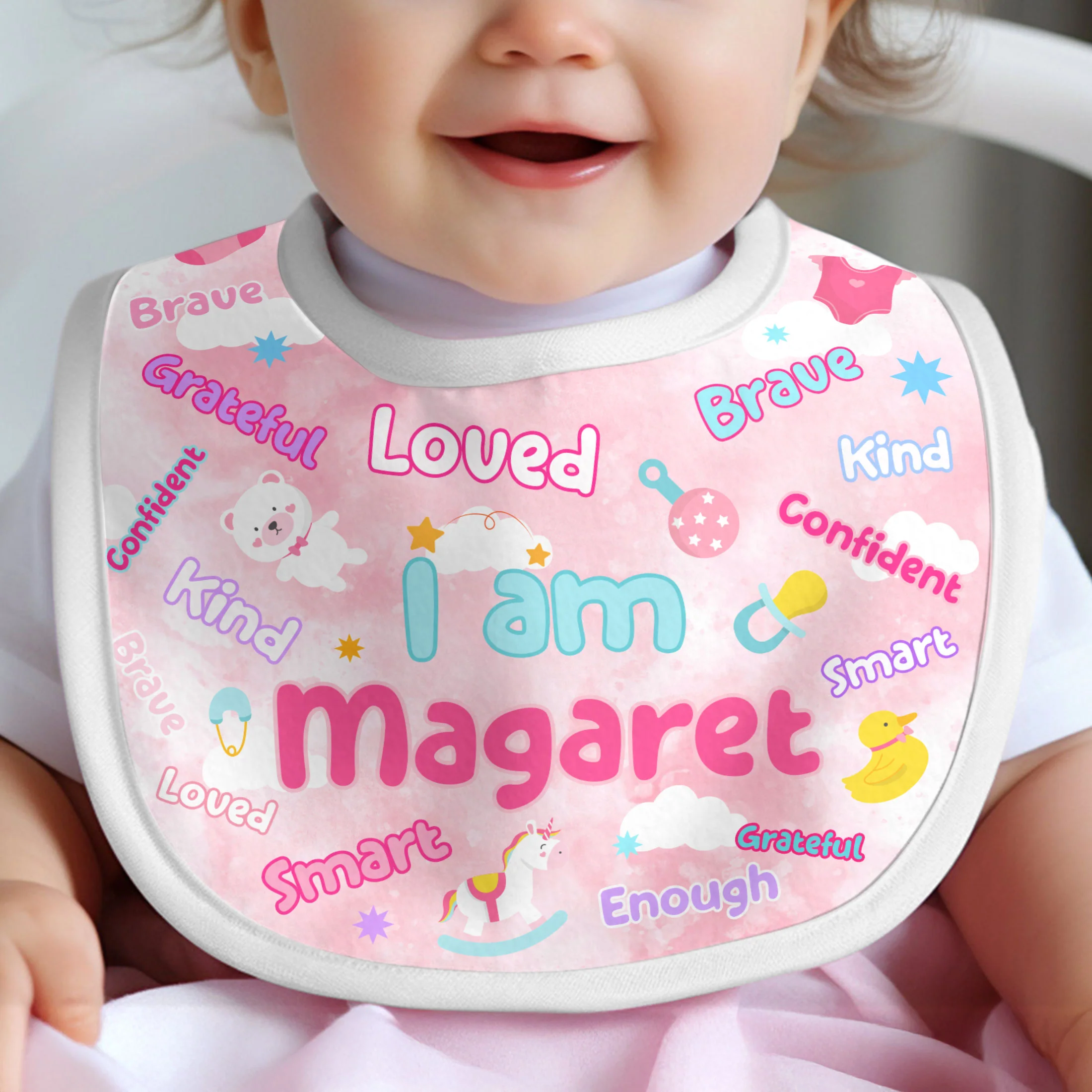 I Am Smart - Personalized Baby Bib - Image 3