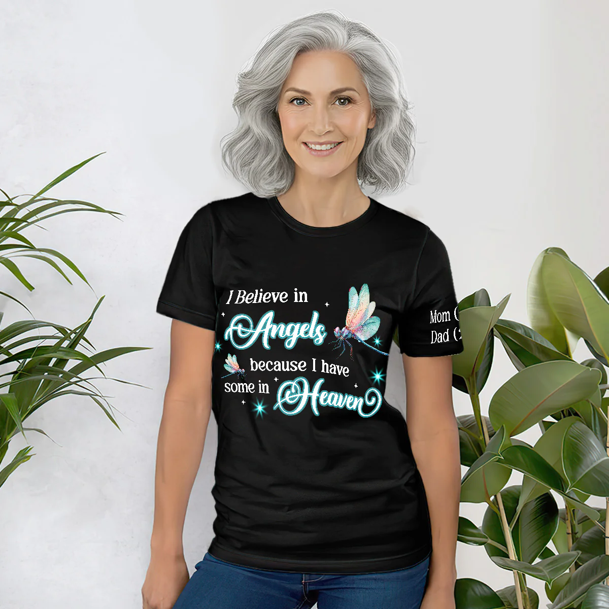 I Believe In Angels - Personalized All-Over-Print T-Shirt - Image 2