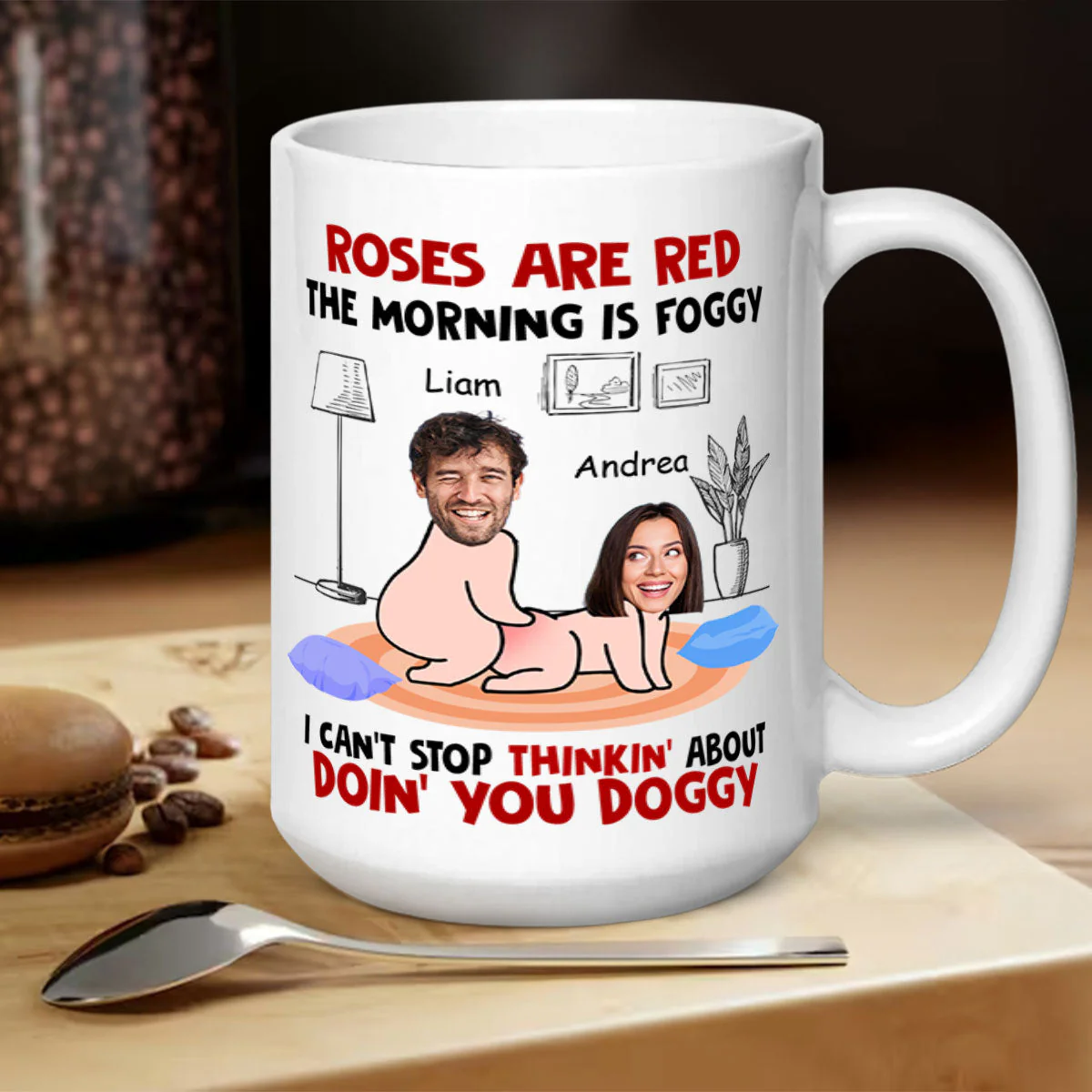 I Can't Stop Thinking - Personalized Mug - Image 5