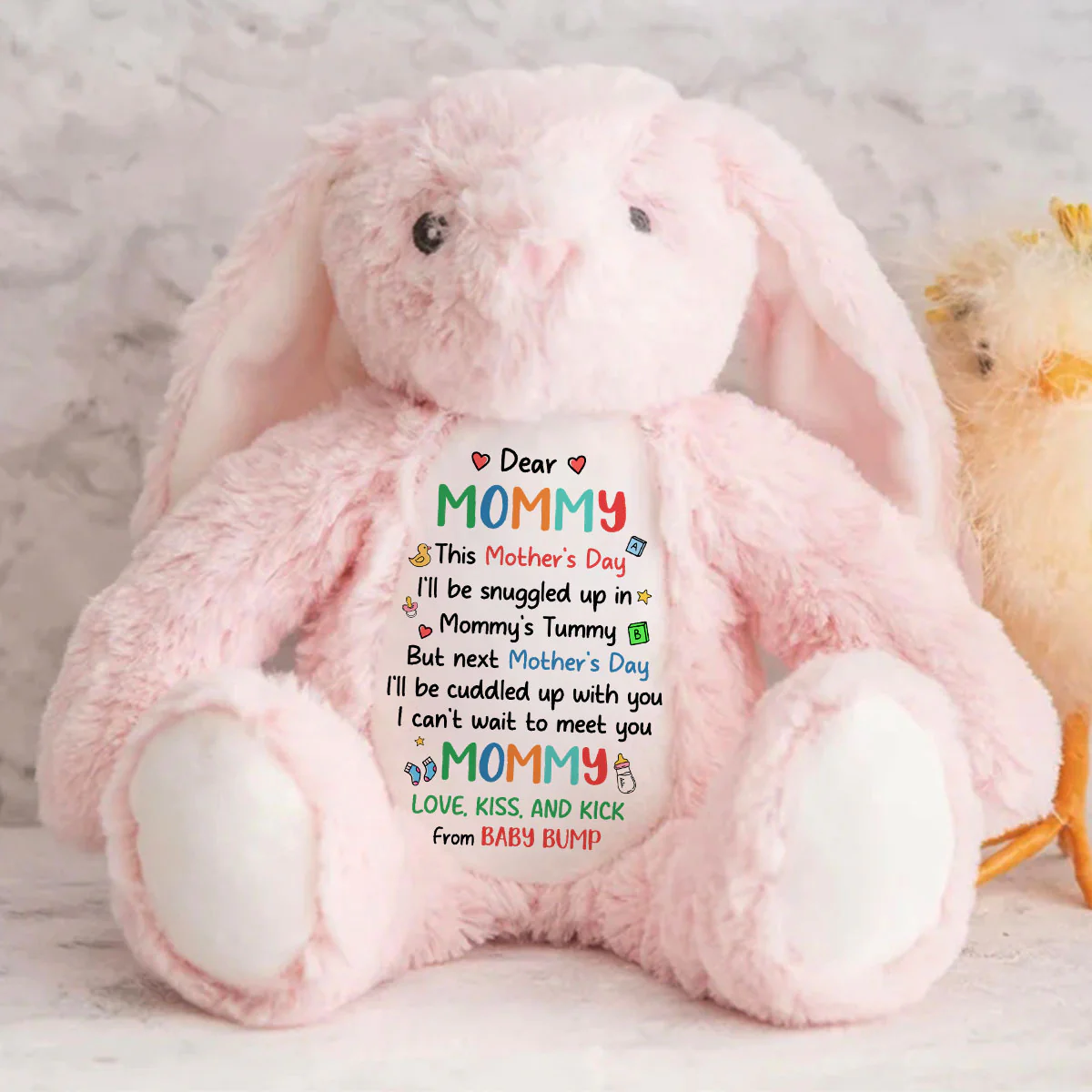 I Can't Wait To Meet You Mommy - Personalized Stuffed Bunny - Image 7