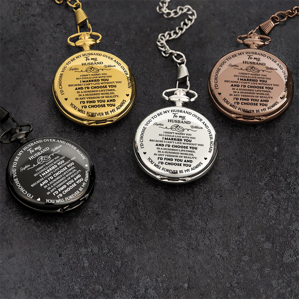 I’d Choose You - Personalized Pocket Watch - Image 3