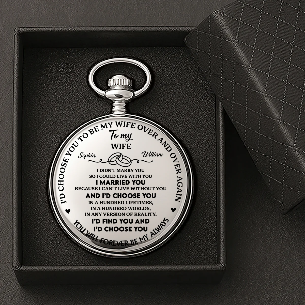 I’d Choose You - Personalized Pocket Watch - Image 4