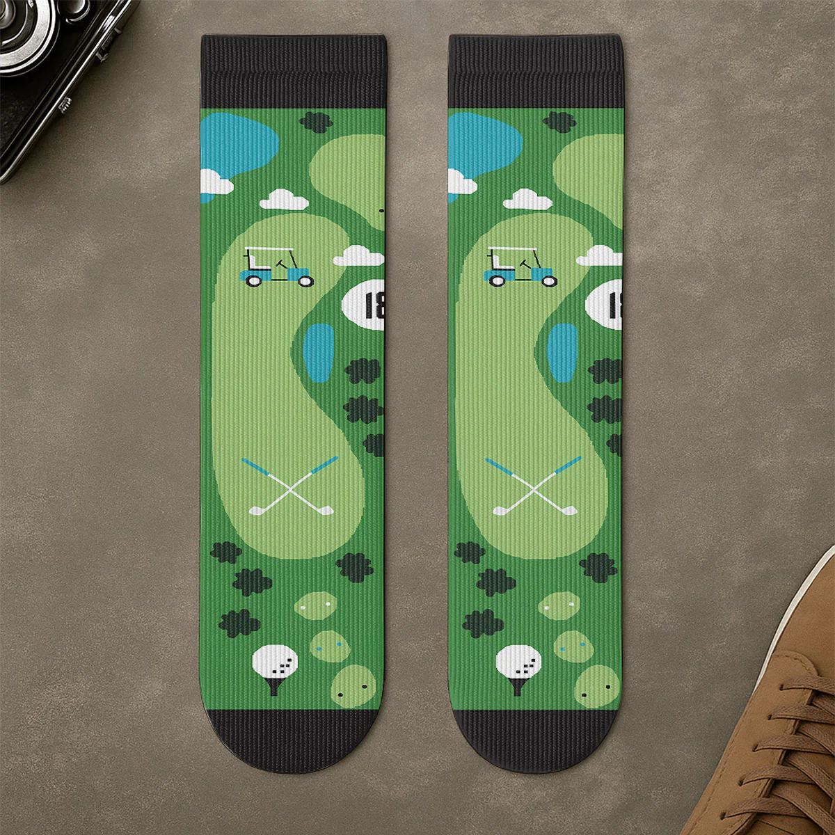 I'd Rather Be Golfing - Personalized Custom Socks - Image 4