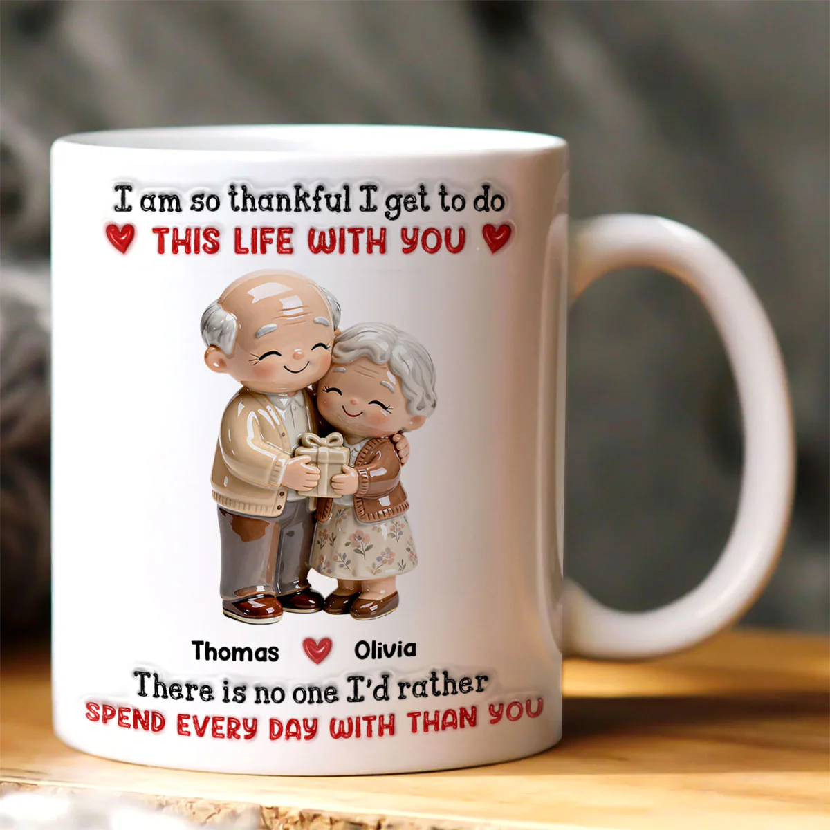 I’d Rather Spend Every Day With You Couple - Personalized Ceramic Coffee Mug