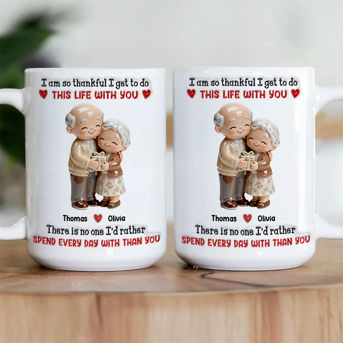 I’d Rather Spend Every Day With You Couple - Personalized Ceramic Coffee Mug - Image 3