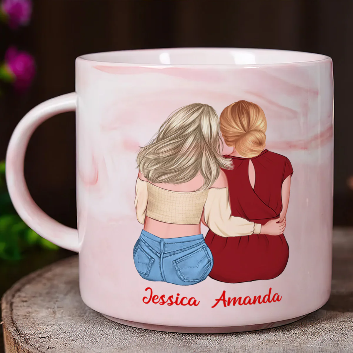 I Feel Blessed To Have My Mother-in-law In My Life - Personalized Marble Mug - Image 3