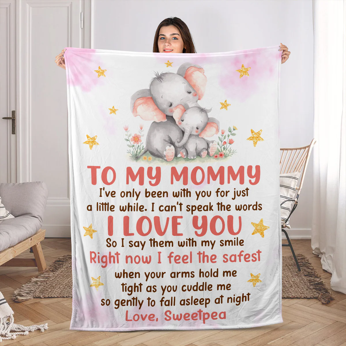 I Feel The Safest When Your Arms Hold Me - Personalized Fleece Blanket