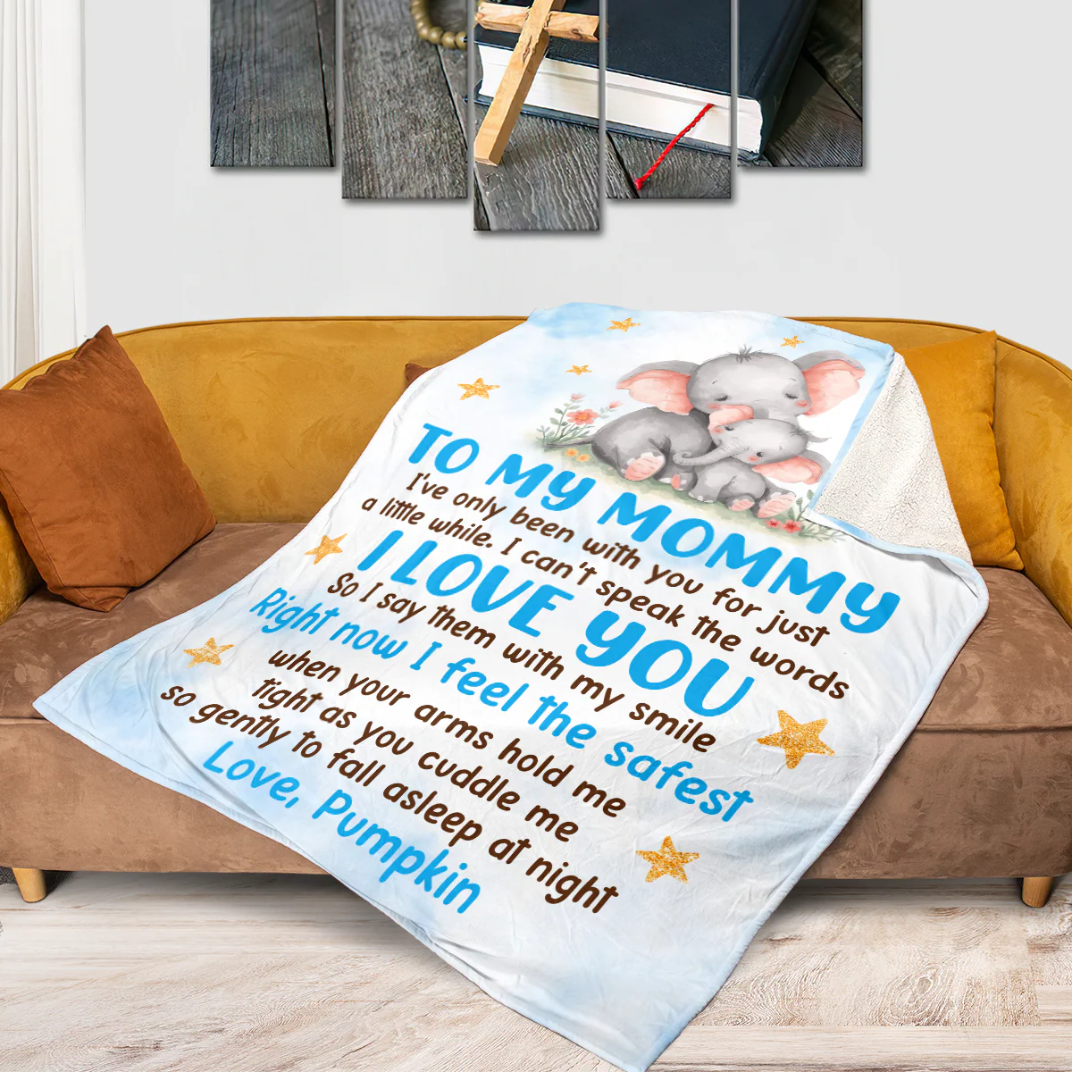 I Feel The Safest When Your Arms Hold Me - Personalized Fleece Blanket - Image 2