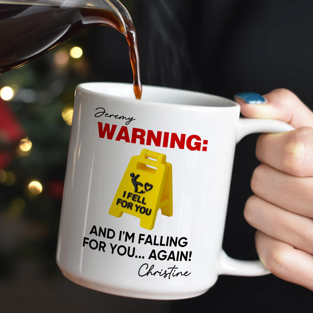 I Fell For You - Personalized Ceramic Coffee Mug - Image 4