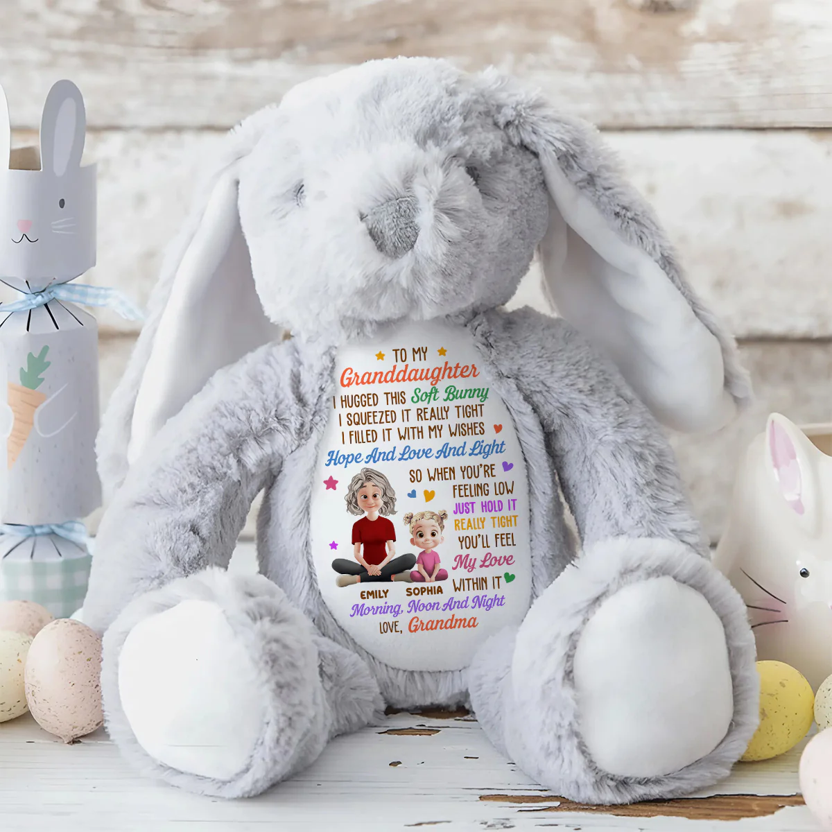 I Filled It With My Wishes - Personalized Stuffed Bunny - Image 8