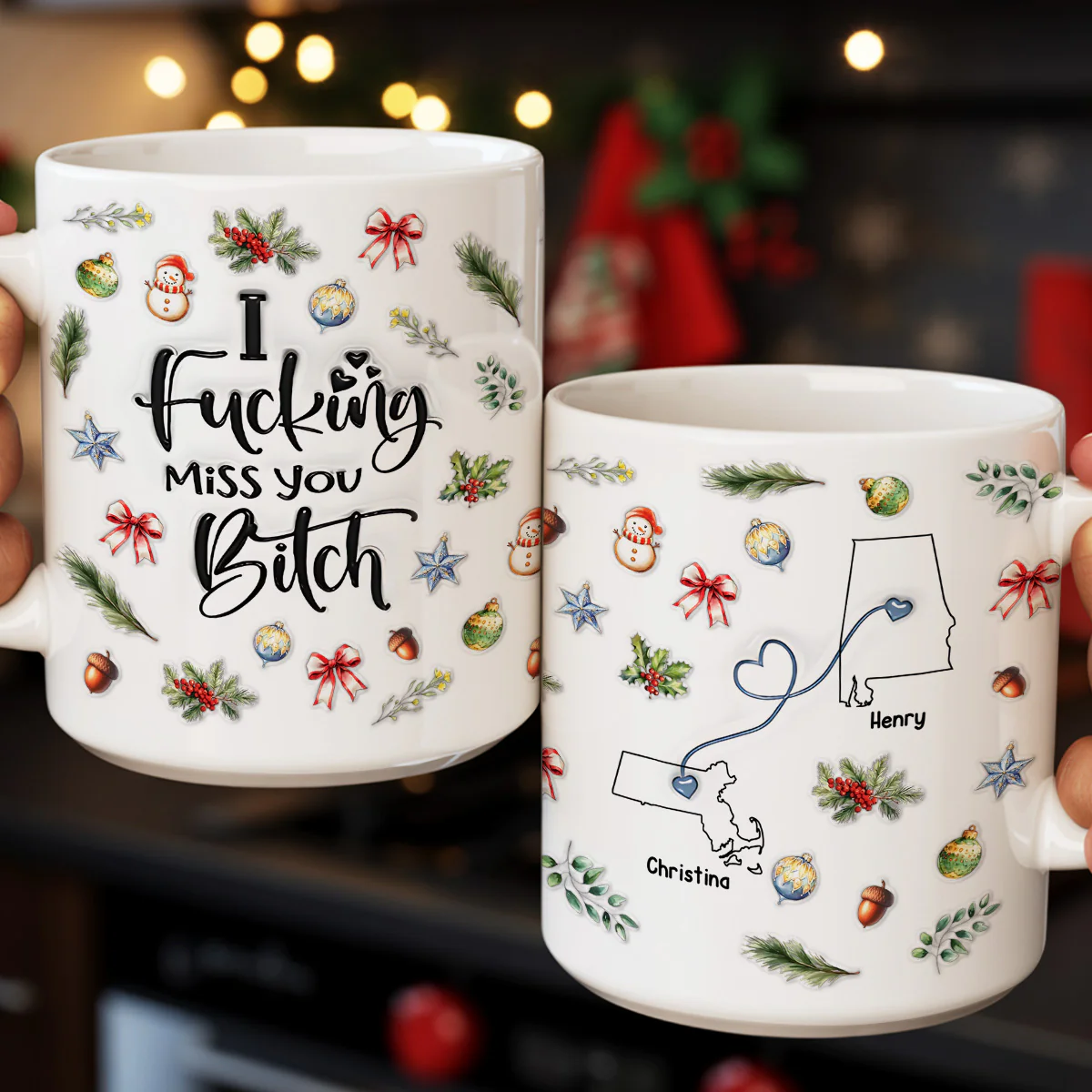 I Fucking Miss You Bitch - Personalized Ceramic Coffee Mug