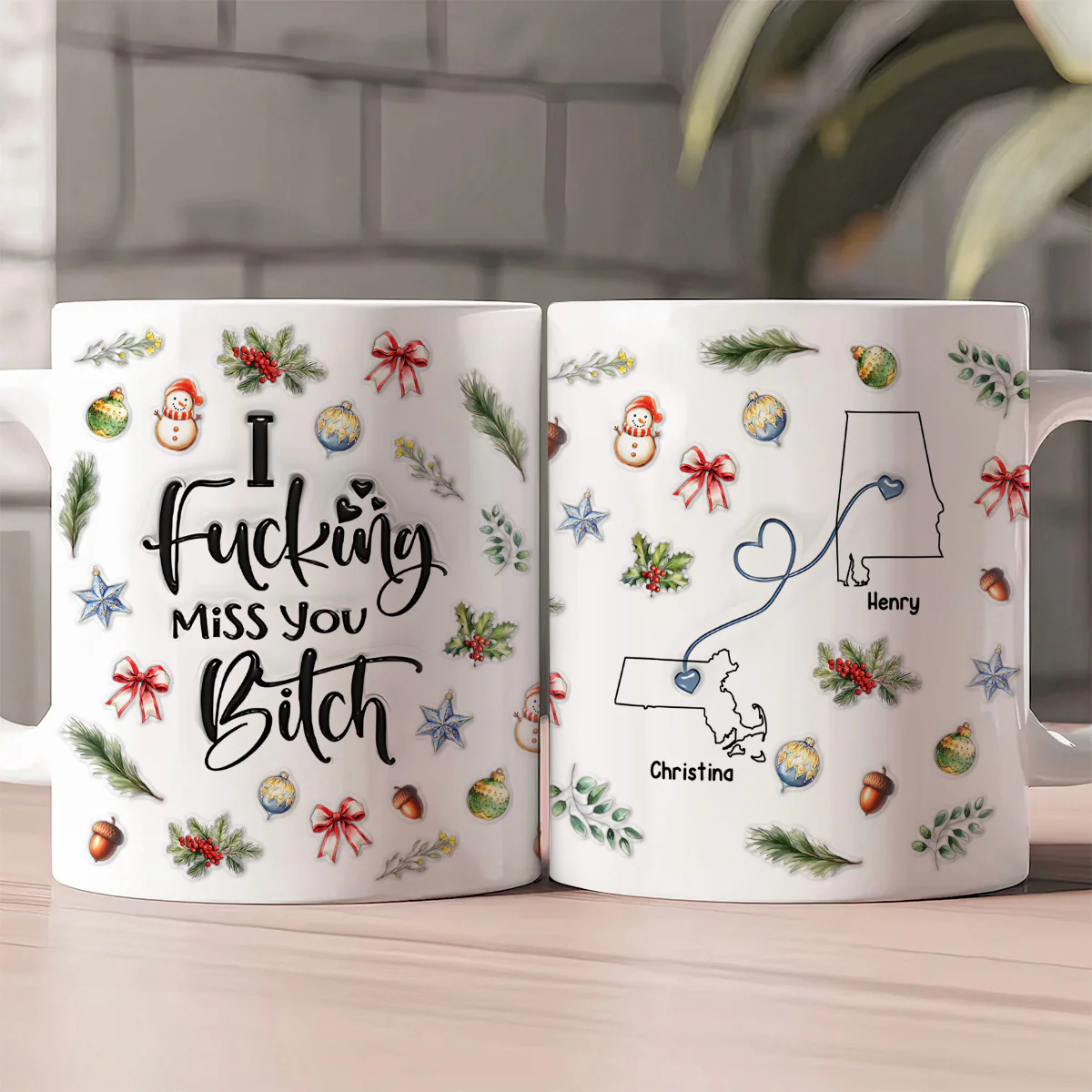 I Fucking Miss You Bitch - Personalized Ceramic Coffee Mug - Image 2