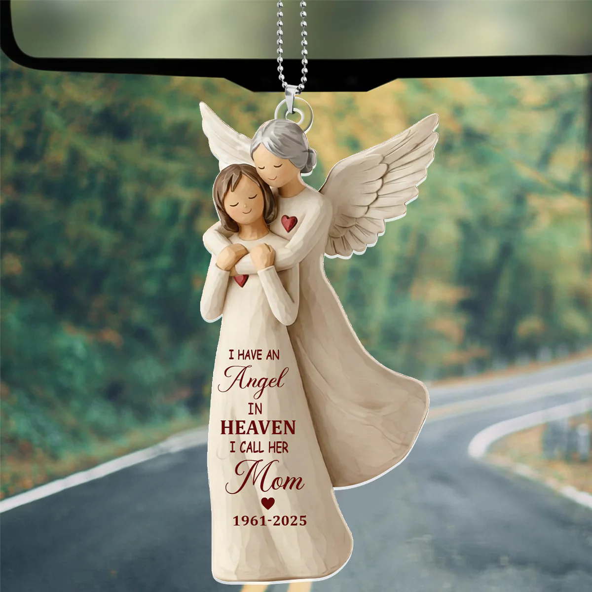 I Have An Angel In Heaven - Personalized Car Acrylic Hanging Ornament - Image 2