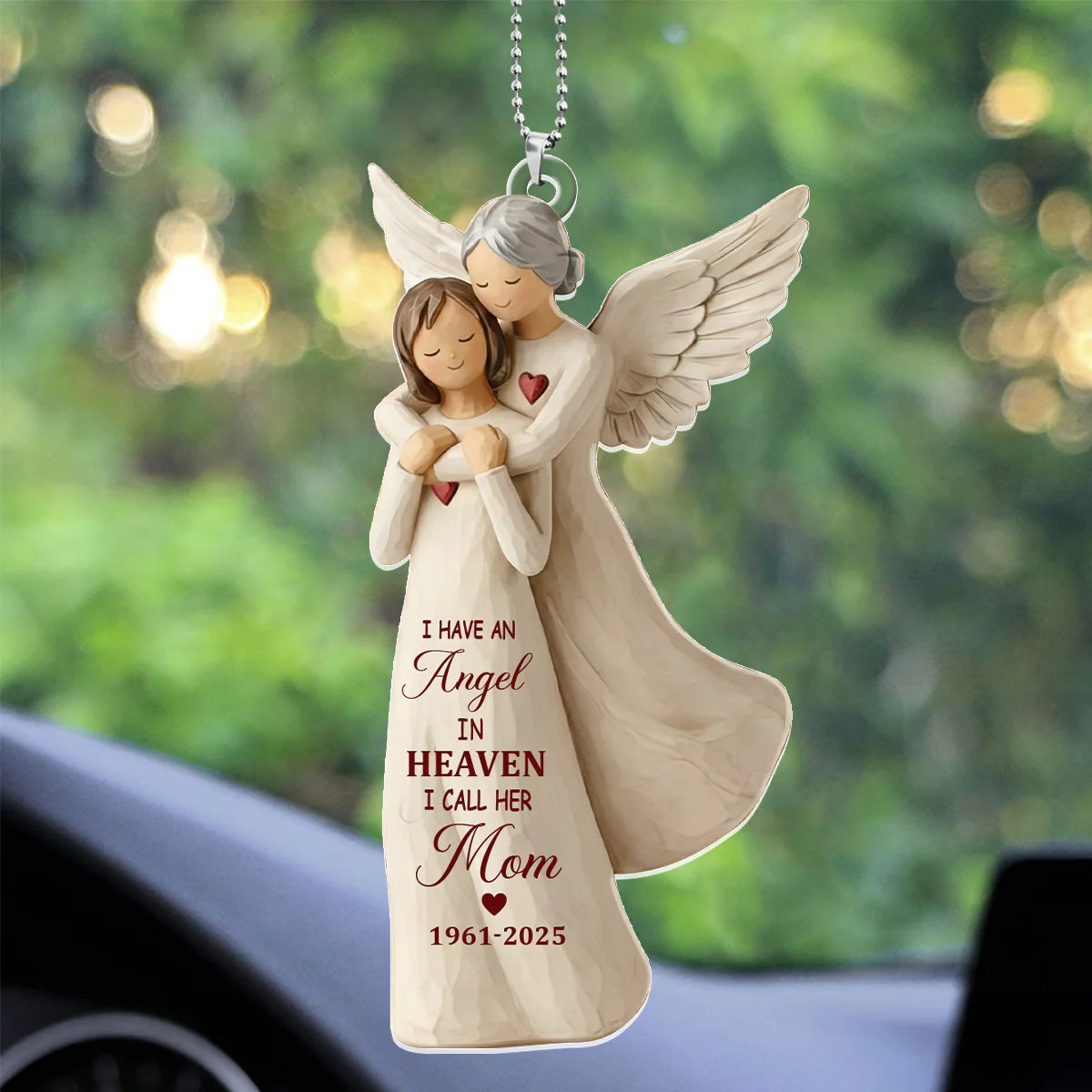 I Have An Angel In Heaven - Personalized Car Acrylic Hanging Ornament - Image 3