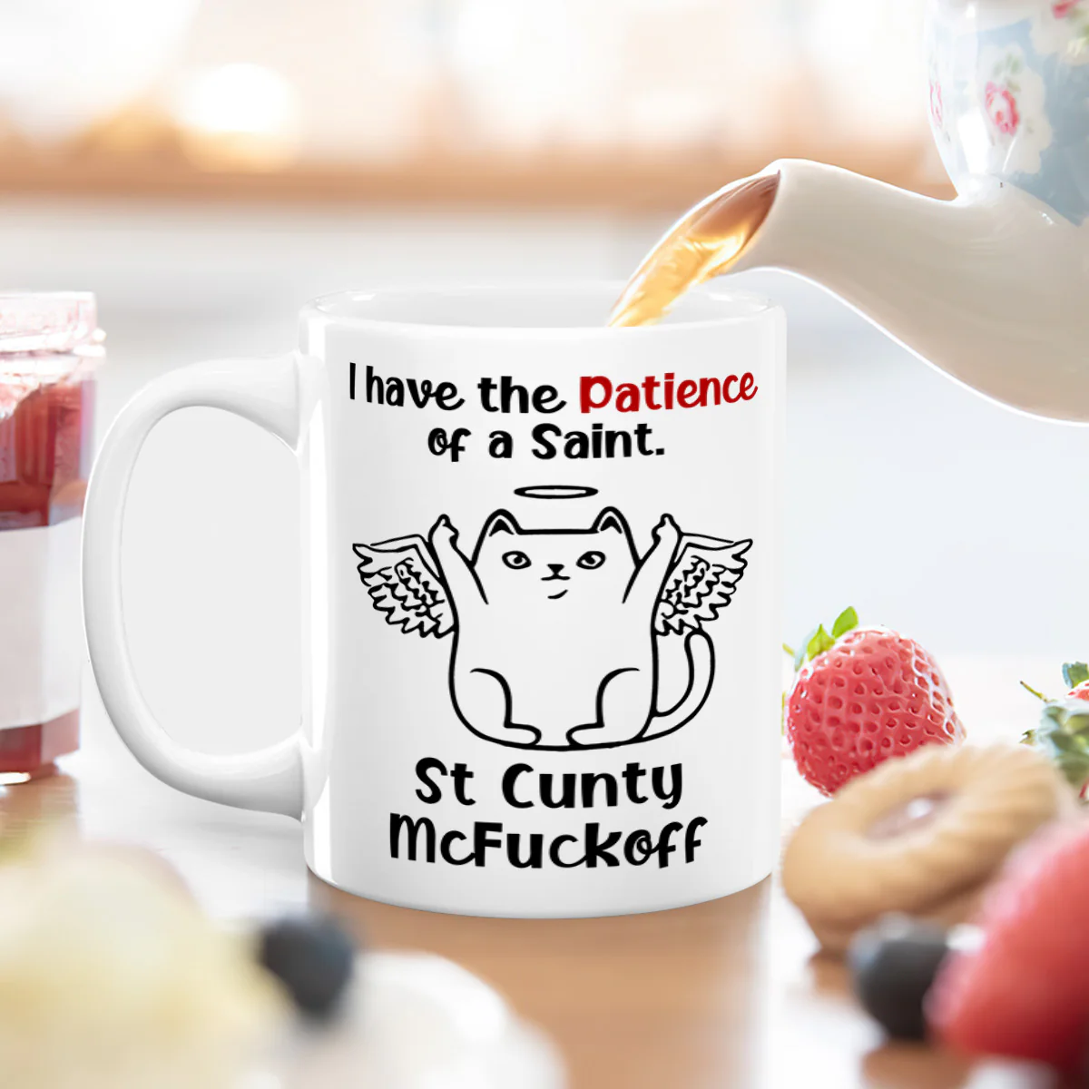 I Have The Patience Of A Saint - Personalized Mug - Image 4