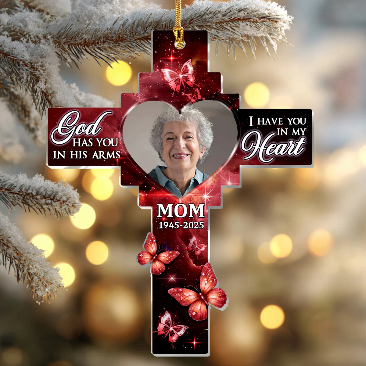 I Have You In My Heart - Personalized 1-Layer Acrylic Ornament - Image 2