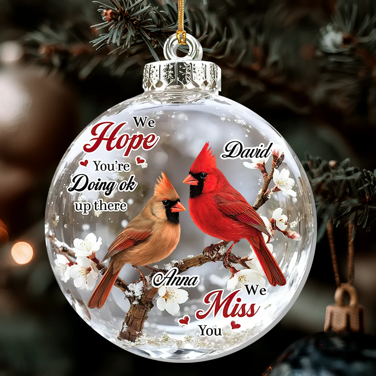 I Hope You Are Doing Okay - Personalized 1-Layer Acrylic Ornament - Image 6